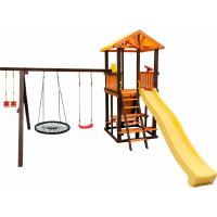 Игровой комплекс (ИК) Perfetto Sport «Bari-4» + качели Паутина СГ000005005