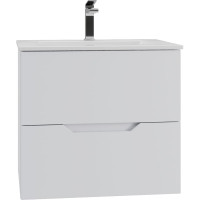 Подвесная тумба с раковиной Orange Line белая матовая Li-60Tuw+Ra