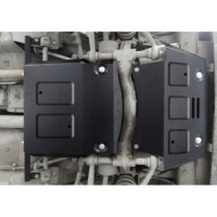Защита картера, КПП и переднего редуктора Автоброня для Chevrolet Niva 2002-2020/Lada Niva I 2123 2020-н.в., сталь 1.8 мм, с крепежом K111.01022.1