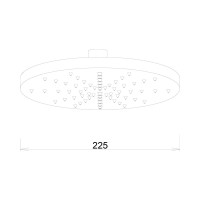 Лейка для верхнего душа Melodia della vita d225мм, хром 34318