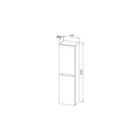Подвесной шкаф BelBagno Rovere Moro ETNA-1500-2A-SC-RW-P-L
