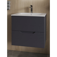 Подвесная тумба с раковиной Orange Line графит Li-60Tug+Ra