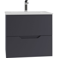 Подвесная тумба с раковиной Orange Line графит Li-60Tug+Ra
