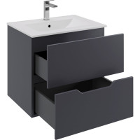 Подвесная тумба с раковиной Orange Line графит Li-60Tug+Ra
