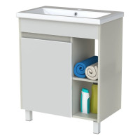 Напольная тумба Orange TOPLINE Line с раковиной, белая TLIB60