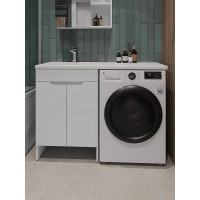 Напольная тумба ORANGE Optima с левой раковиной, под стиральную машину OPD-120TUW+RAL