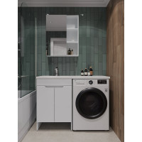 Напольная тумба ORANGE Optima с левой раковиной, под стиральную машину OPD-120TUW+RAL