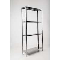 Стеллаж ООО ФУРАМА СН 1800x1000x400 мм, 4 полки, нержавеющая сталь СН181040-4