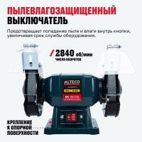 Станок точильный BG 150-125 ALTECO 12752