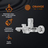 Смеситель для ванны/душа с декором ORANGE Соул M03-100cr
