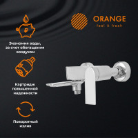 Смеситель для ванны/душа ORANGE Берни M09-100cr