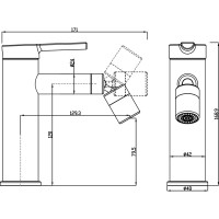 Смеситель для биде Swedbe Diana 1040B