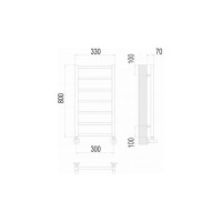 Полотенцесушитель водяной Terminus & Контур П7 300x800 4670078529633