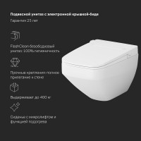 Комплект: инсталляция с унитазом, с сиденьем-биде и клавишей AM.PM Inspire V2.0 IS450A38.CCC50A