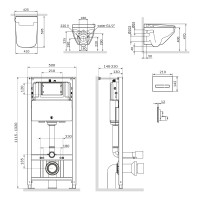 Комплект: инсталляция с унитазом, с сиденьем-биде и клавишей AM.PM Inspire V2.0 IS450A38.CCC50A