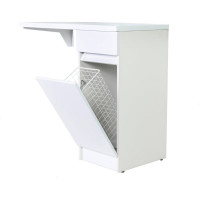 Напольная тумба с правой раковиной под стиральную машину ORANGE OPTIMA c корзиной OPK-40TUW+RAR