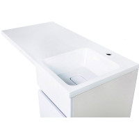 Напольная тумба с правой раковиной под стиральную машину ORANGE OPTIMA c корзиной OPK-40TUW+RAR