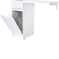 Напольная тумба с левой раковиной под стиральную машину ORANGE OPTIMA c корзиной OPK-40TUW+RAL