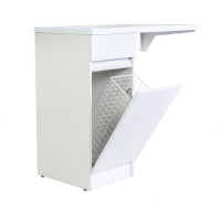 Напольная тумба с левой раковиной под стиральную машину ORANGE OPTIMA c корзиной OPK-40TUW+RAL