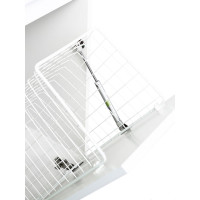 Напольная тумба с левой раковиной под стиральную машину ORANGE OPTIMA c корзиной OPK-40TUW+RAL