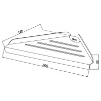 Угловая подставка Swedbe Attribut черный матовый 9802B, EAN 7350078204606
