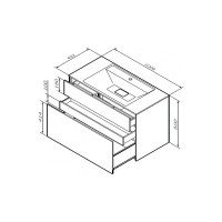 База под раковину AM.PM INSPIRE V2.0 подвесная, M50AFHX1003WM
