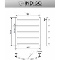 Полотенцесушитель INDIGO Arc 1" - 1/2 60/40 УТ000024036