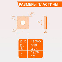 Пластина твердосплавная SNMG120412-GM JT4025 СпецТехИнструмент SNMG120412GMJT4025STI
