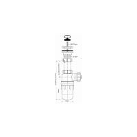Сифон McAlpine 40 универсальный (с вставкой антисифон) хром, пластик MRSK13R-CP