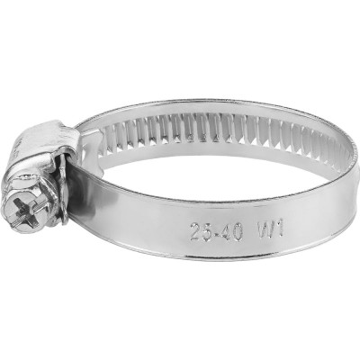 Обжимной хомут MasterProf 9 мм, цинк, 25-40 мм, 2 шт. ИС.140850