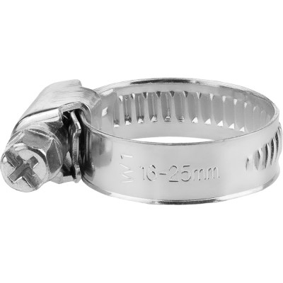 Обжимной хомут MasterProf 9 мм, цинк, 16-25 мм, 2 шт. ИС.140848