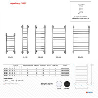 Полотенцесушитель ENERGY ERGO2 P 850x200 УТ-УТ-01047