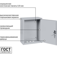 Щит с монтажной панелью TDM ELECTRIC ЩМП-1-1 Народный SQ0905-0904