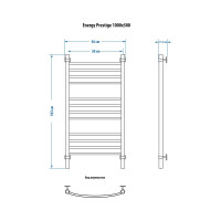Полотенцесушитель ENERGY Prestige 1000х500 00000015313