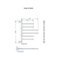 Полотенцесушитель ENERGY I chrome G3 double 00-УТ-00457