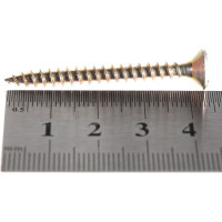 Шуруп для дерева Саморезик 4.5х45 универсальный потай, желтый цинк, Pz-2 500шт SYZ-4.5х45-500