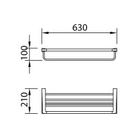 Полка для полотенец CLEVER VENTU 63 см, хром 99479