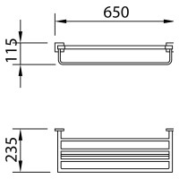 Полка для полотенец CLEVER URBAN 65 см, хром 99468