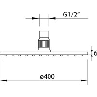 Верхний душ CLEVER SLIM INOX AIR д.400 99689