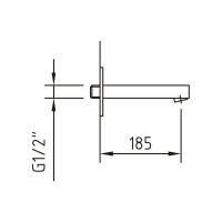Излив для ванны CLEVER BIMINI 185 мм 97999