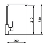 Смеситель для кухни CLEVER SAONA SLIM 60128