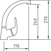 Смеситель для кухни CLEVER PANAM ELEGANCE 96344