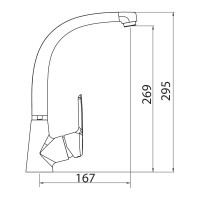 Смеситель для кухни CLEVER PANAM EVO ELEGANCE 60548