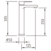 Высокий смеситель для раковины CLEVER ARTIC URBAN 98103