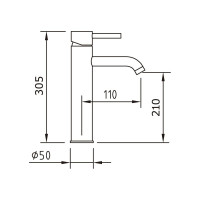 Высокий смеситель для раковины CLEVER CAIMAN ELEGANCE 97065
