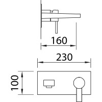 Внешняя часть смесителя для умывальника CLEVER AGORA ELEGANCE 98709