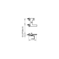 Смеситель для ванны-душа CLEVER SAONA SLIM 60124