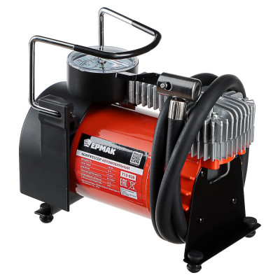 Автомобильный компрессор ЕРМАК штекер прикур., в сумке, 12V, 140W, 35 л/мин, металл 713-026