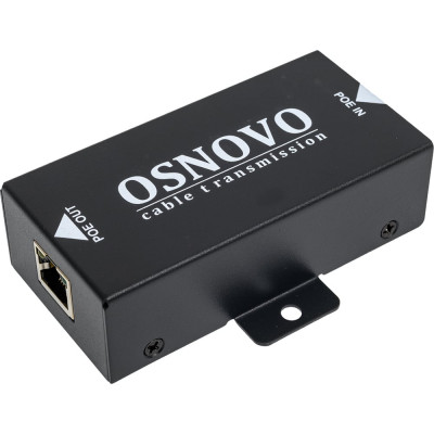 PoE удлинитель OSNOVO E-PoE/1G 10/100/1000M Gigabit Ethernet до 500м (до 22W). Увеличение расстояния передачи данных + питание на 100м. sct0942