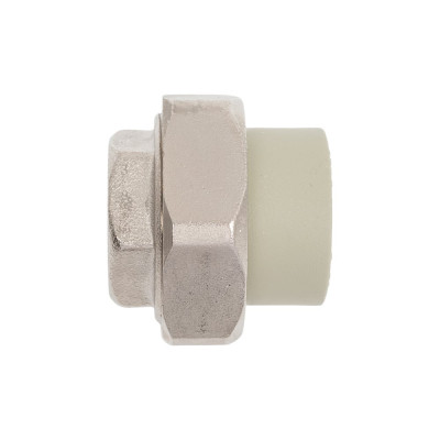 Муфта комбинированная разъемная TEBO PPR, 25x3/4 ВР, серый 016020805